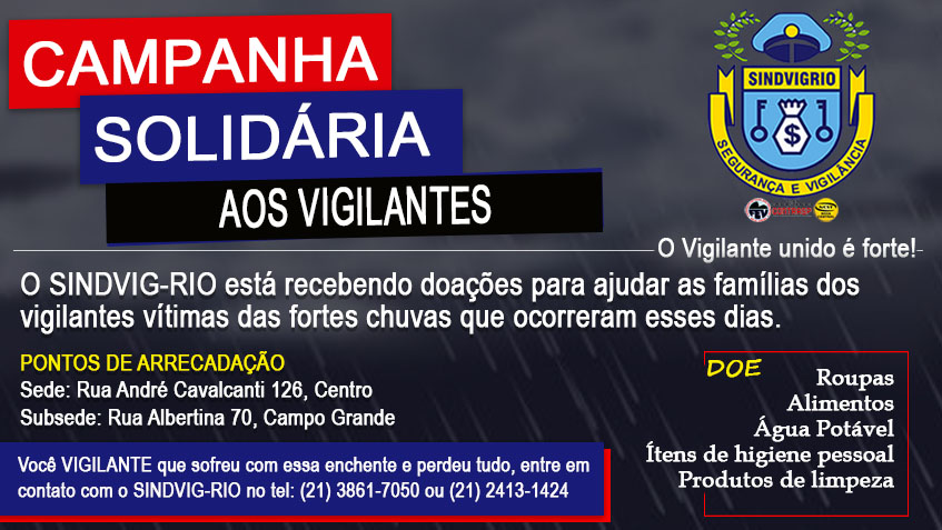 VAMOS AJUDAR OS VIGILANTES VÍTIMAS DAS ENCHENTES ...