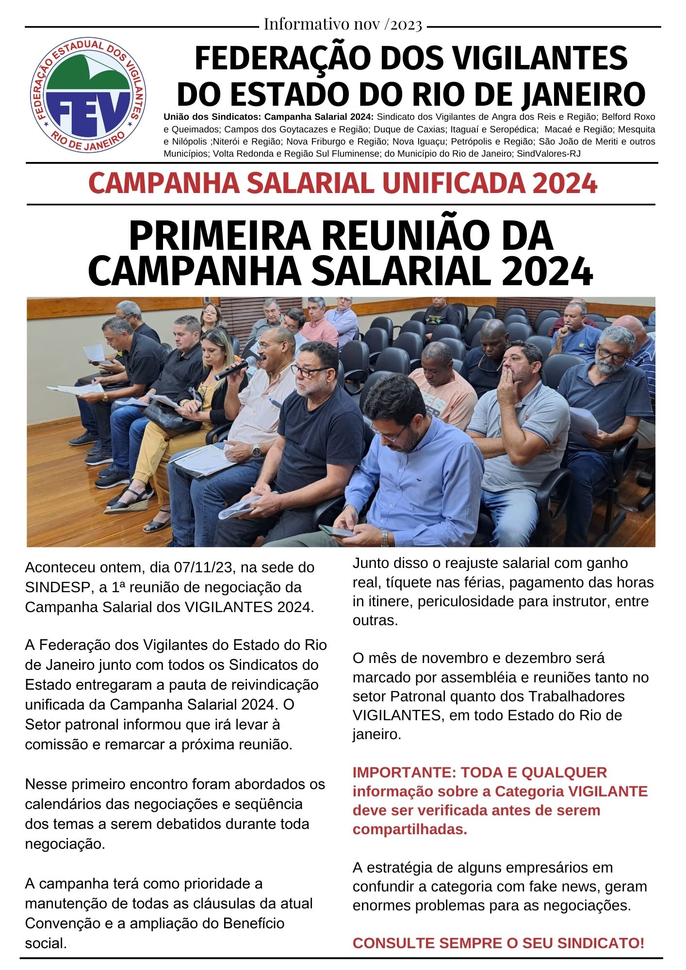 CAMPANHA SALARIAL 2024: PRIMEIRA REUNIÃO NO SINDESP – Sindicato Dos ...